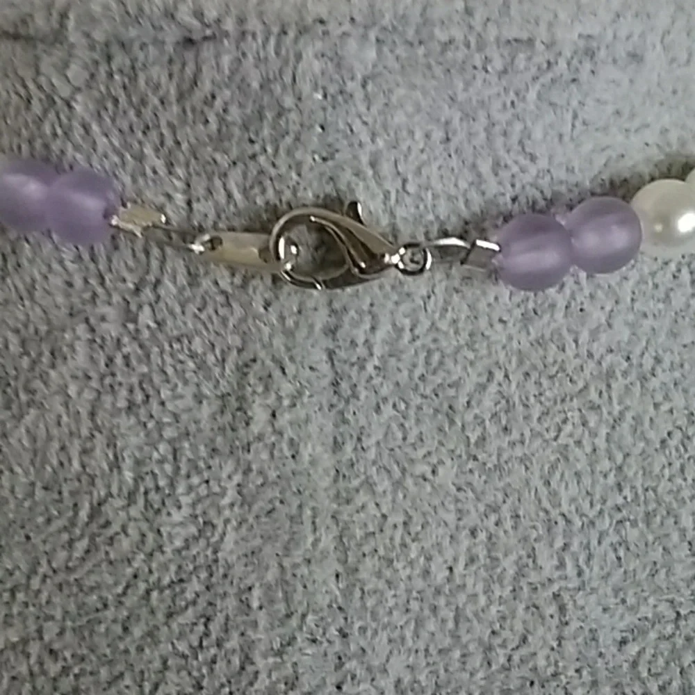 Girls sweet tooth lavender beaded necklace